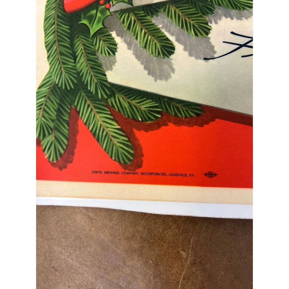 Vintage Oertel Brewing Company 92 Beer Laminated Holiday Posters Louisville KY